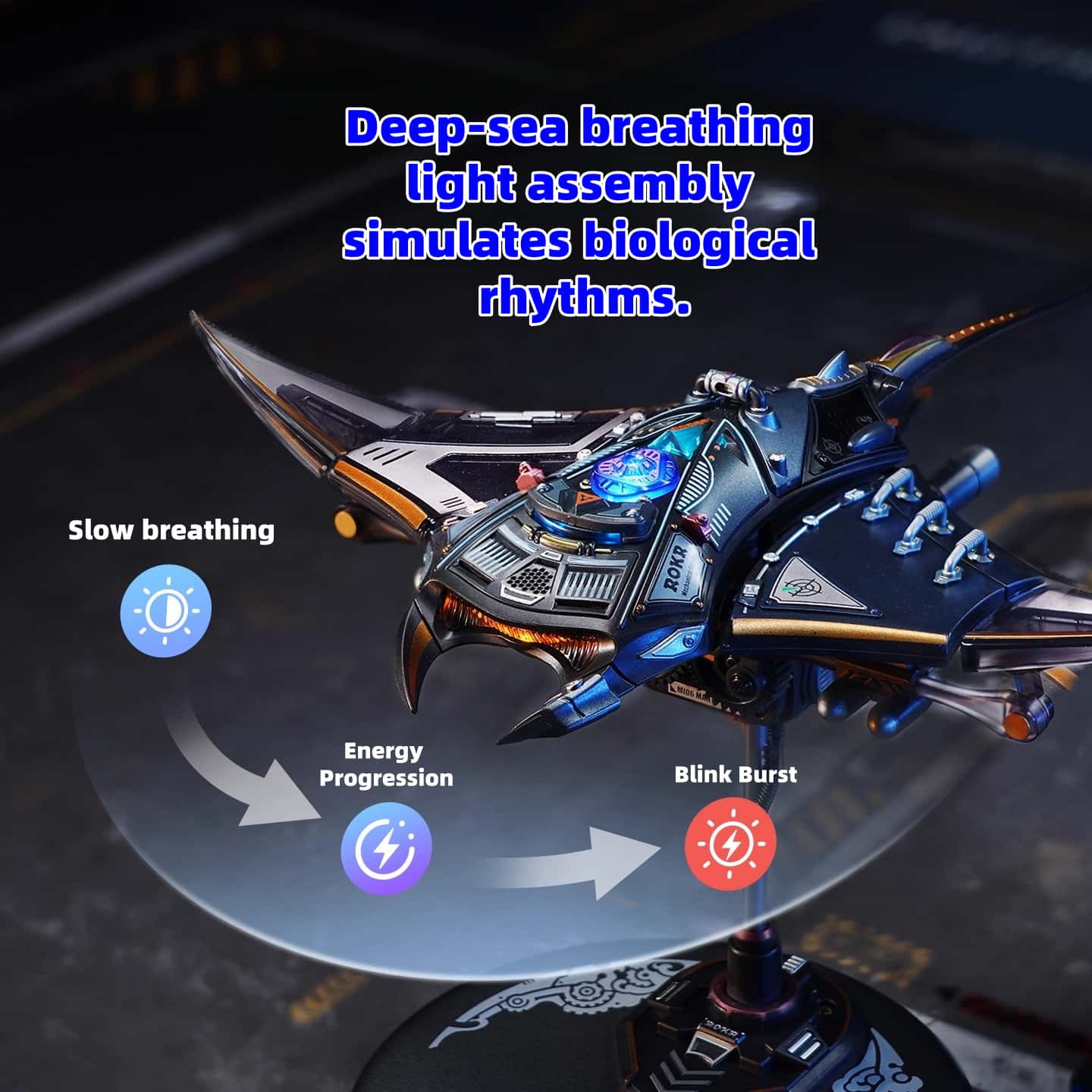 Peach Stingray Mechanical Species Junior and Senior High School Boys' Gift Building Block Model Handmade 3D Puzzle