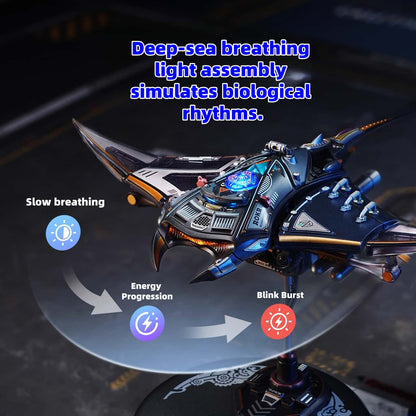 Peach Stingray Mechanical Species Junior and Senior High School Boys' Gift Building Block Model Handmade 3D Puzzle