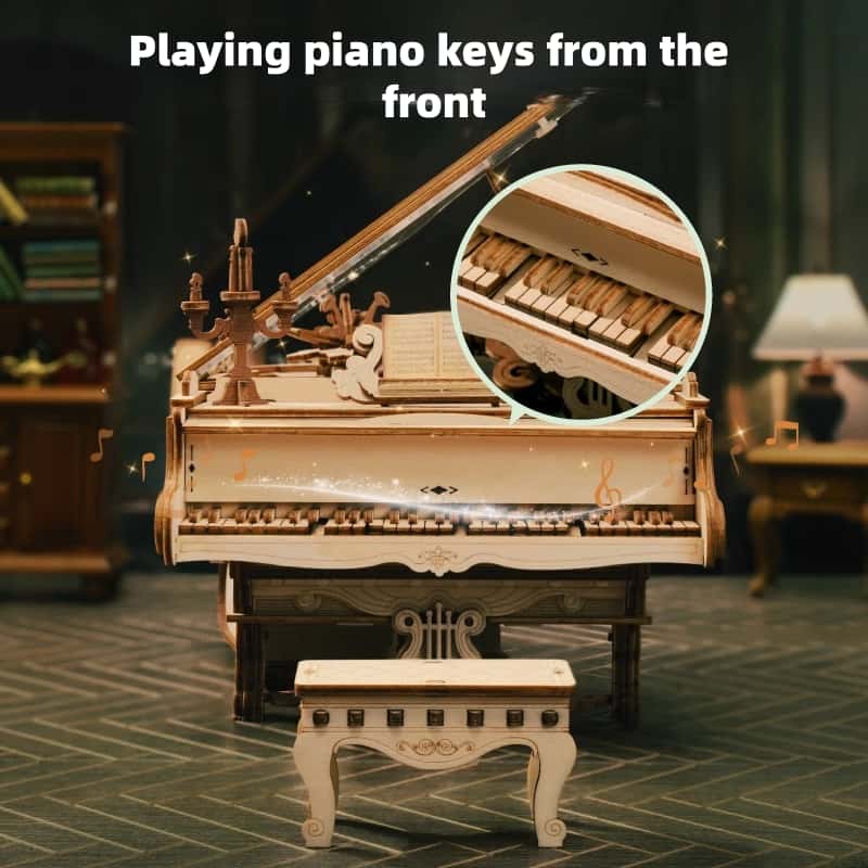 Peach-themed wooden assembly model 3D puzzle DIY building block toy for adults