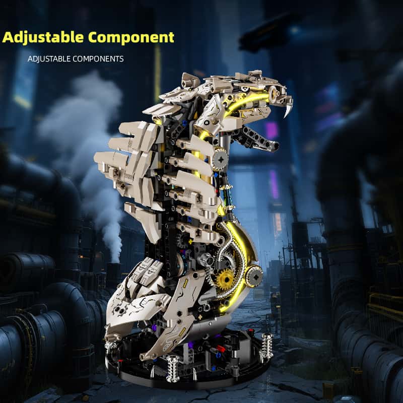 New Mechanical Cobra King Assembly Building Blocks - Articulated Linkage, Educational & High-Difficulty Toy Model, Ideal Gift for Boys