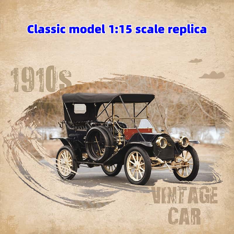 Peach vintage classic car wooden assembly model handmade 3D puzzle creative exquisite ornament