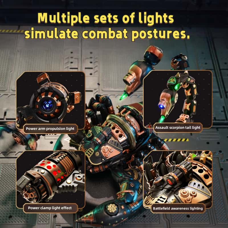 Heavy-Duty Battlefield Scorpion: 3D Assembly Building Block Toy, Metal Mechanical Assembly Model – A Qixi Festival Gift for Boys