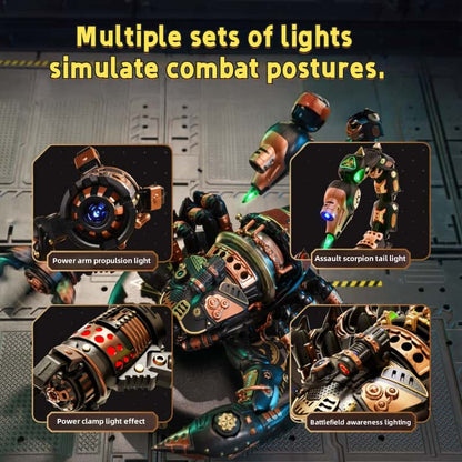 Heavy-Duty Battlefield Scorpion: 3D Assembly Building Block Toy, Metal Mechanical Assembly Model – A Qixi Festival Gift for Boys