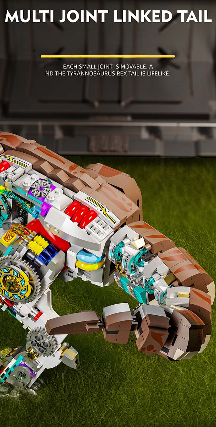2025 New Mechanical Dinosaur Tyrannosaurus Rex Building Block Assembly Model Boy Educational Toy Ornament Children's Day Gift
