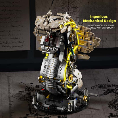 New Mechanical Cobra King Assembly Building Blocks - Articulated Linkage, Educational & High-Difficulty Toy Model, Ideal Gift for Boys