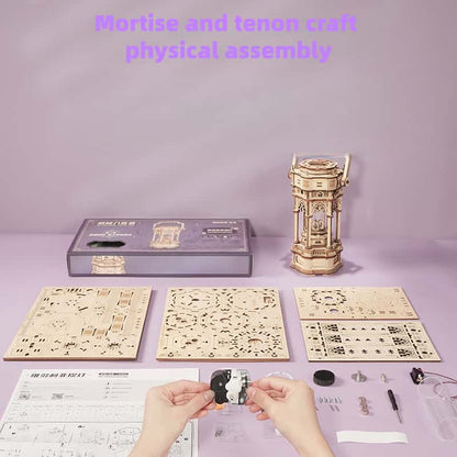 Peach Victoria Lantern Music Box Birthday Handmade DIY Gift for Girlfriend Thoughtful Creative Present