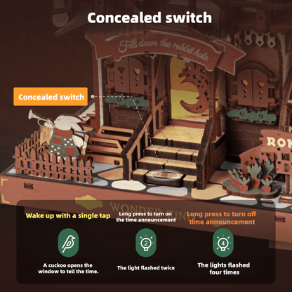 Peach Cuckoo Clock Building Block Toy DIY Wooden Assembly Model 3D Puzzle Children's Day Gift