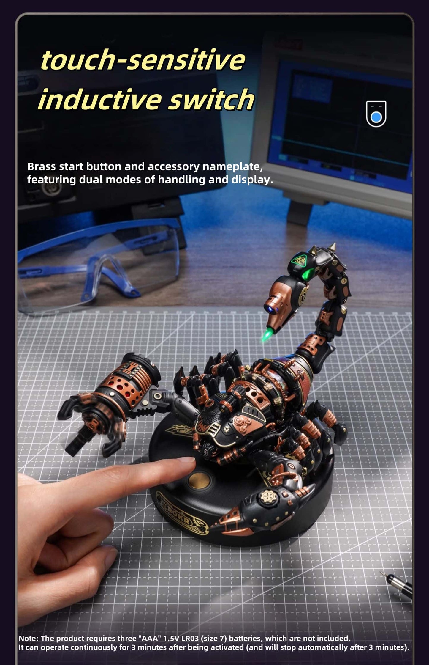 Heavy-Duty Battlefield Scorpion: 3D Assembly Building Block Toy, Metal Mechanical Assembly Model – A Qixi Festival Gift for Boys