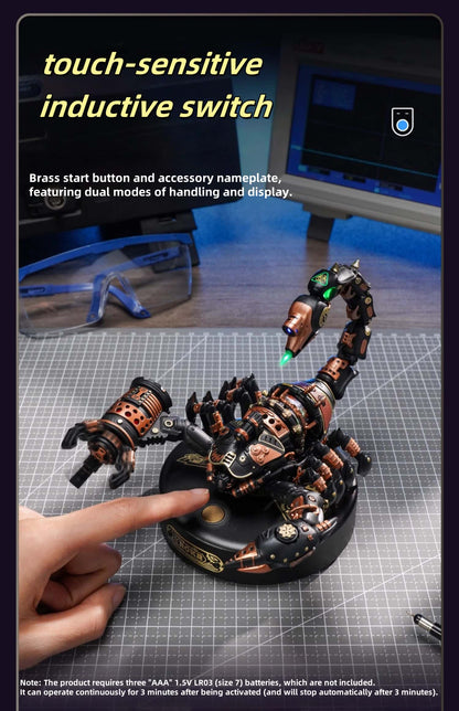 Heavy-Duty Battlefield Scorpion: 3D Assembly Building Block Toy, Metal Mechanical Assembly Model – A Qixi Festival Gift for Boys