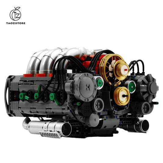 911 horizontally opposed 6-cylinder engine building block model electric assembly technology toy boy birthday gift collection display first choice