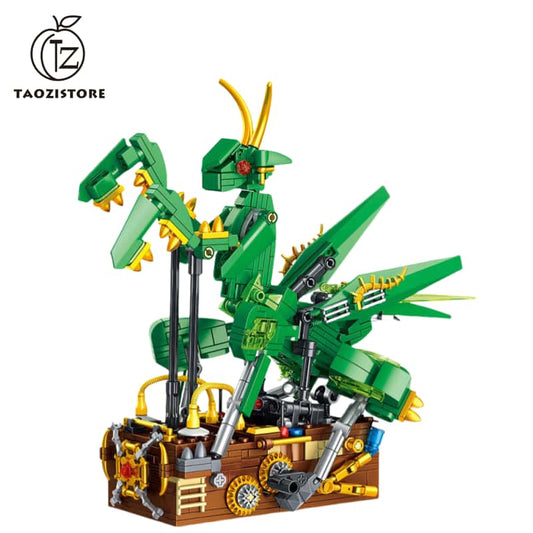 Mechanical animal electroplating building block toys children's assembly trendy play gifts suitable for boys and girls holiday gifts