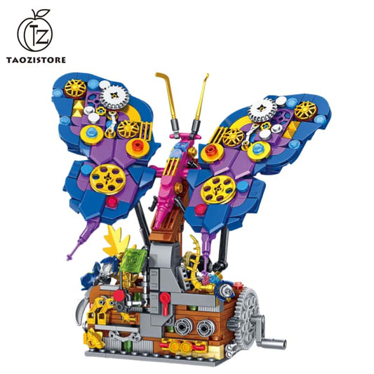 Mechanical animal electroplating building block toys children's assembly trendy play gifts suitable for boys and girls holiday gifts