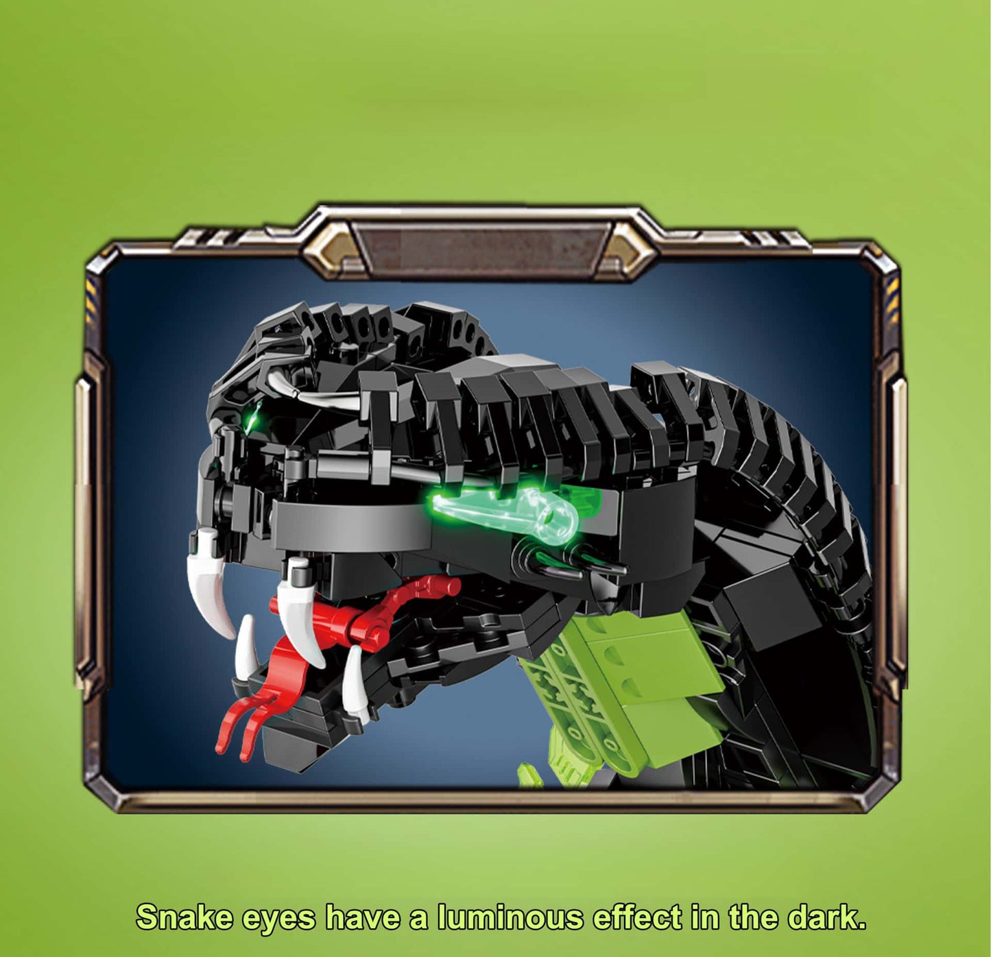 Mechanical Cobra Light Edition Educational Small Particle Assembly Building Blocks Science Education Assembly Toy Gift