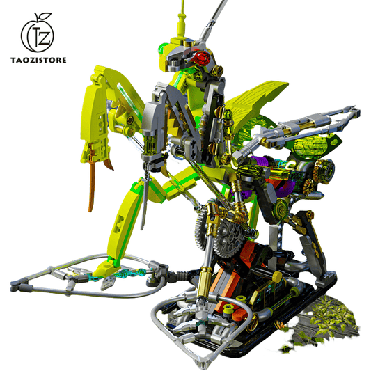 Mechanical mantis building blocks new steampunk mantis assembly toy model desktop ornaments boy gift