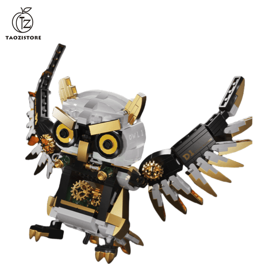 Steampunk Owl Building Blocks Mechanical Gear Model Ornaments Toy