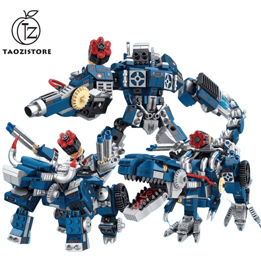 Mechanical deformation Tyrannosaurus Rex can be changed into 3 forms, assembled building blocks, children's educational dinosaur toys