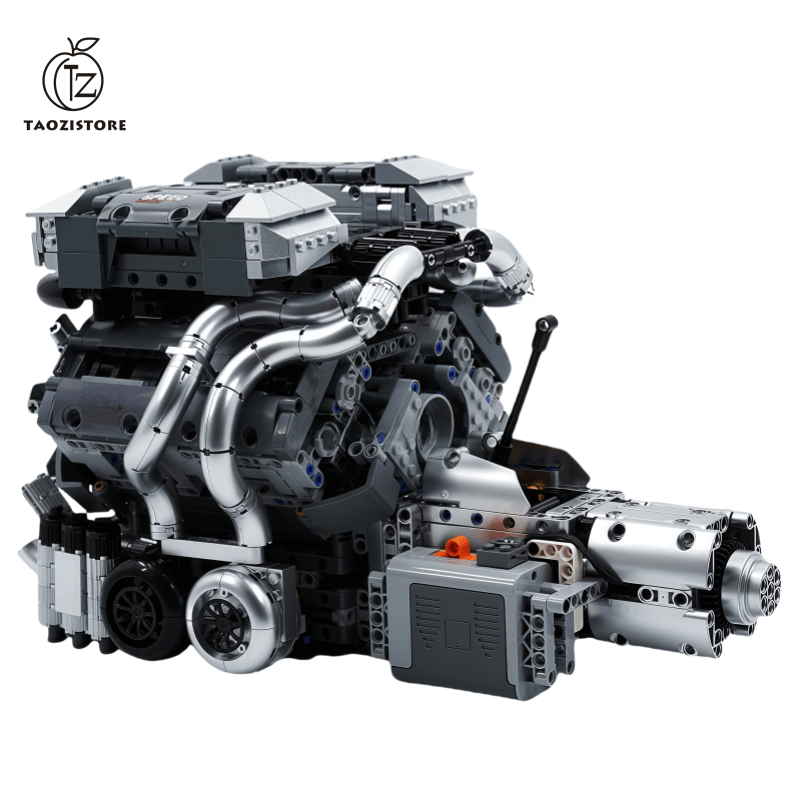 STEM technology assembly | W16 engine model | Electric dynamic version | Mechanical structure teaching toys | Suitable for teenagers and adults