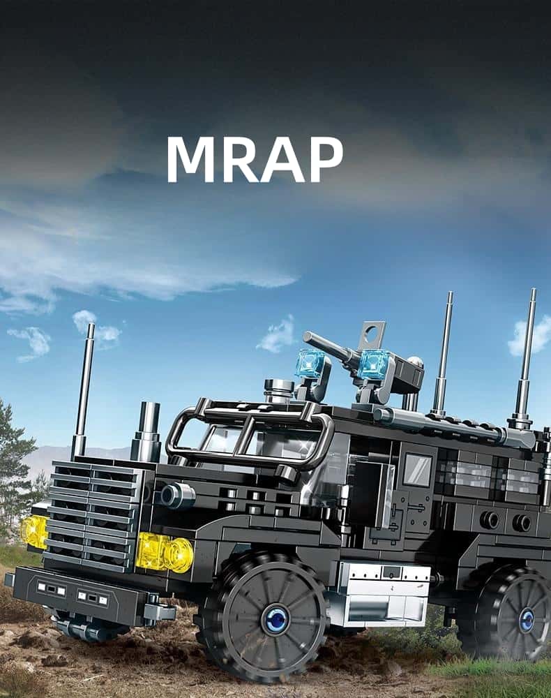 Mine-proof ambush vehicle assembly toys for boys educational brain building block toys children's gifts 6-14 years old