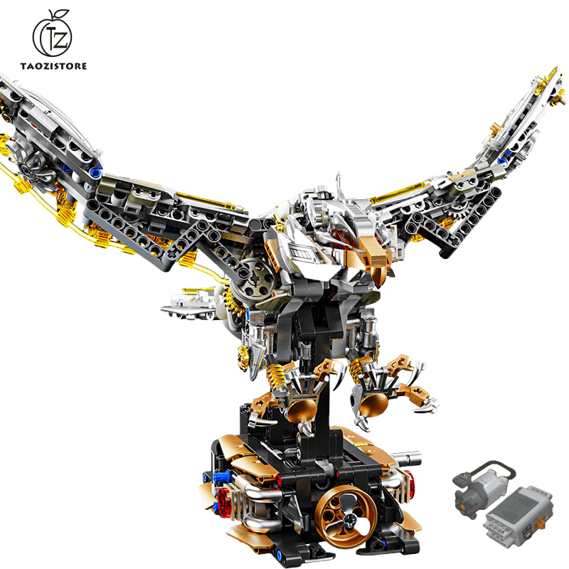 Mechanical eagle building blocks New steampunk eagle assembly toy model Desktop ornaments boy gift