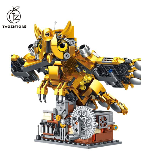 Mechanical animal electroplating building block toys children's assembly trendy play gifts suitable for boys and girls holiday gifts