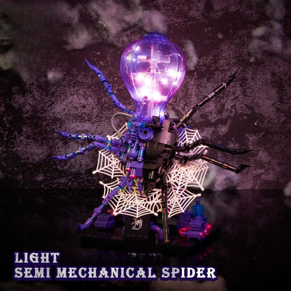 Mechanical spider light version spider puzzle small particle assembly building blocks science and education assembly toy gift