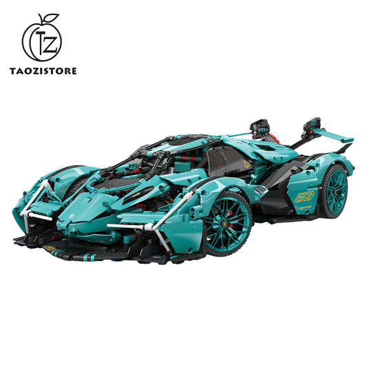 Adult building block supercar | Rambo remote control model | Upgraded power system | Tiffany blue appearance |