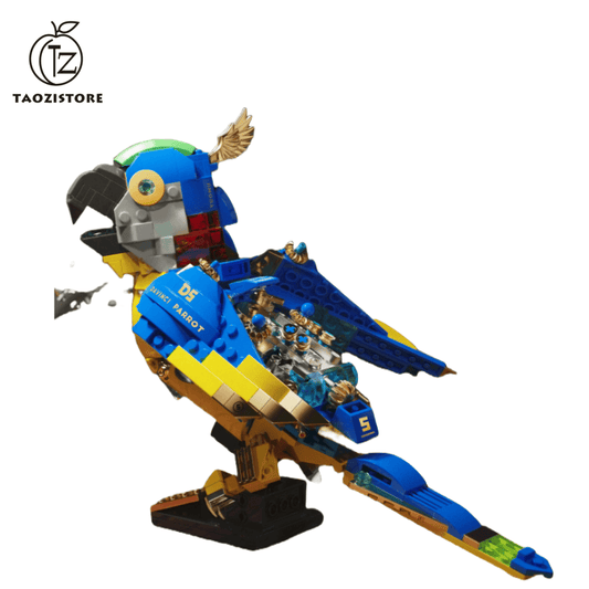 Steampunk building blocks King Kong Parrot mechanical gear model ornaments toy