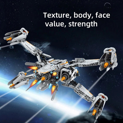 X-ray Sword Ship Model Technology Particles High Difficulty Boys Splicing Linkage Educational Building Blocks Toy Gift Children DIY