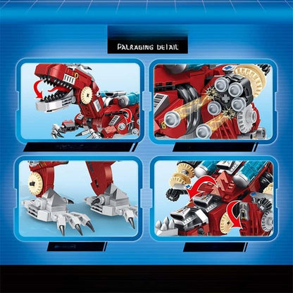 Mechanical deformation Tyrannosaurus Rex can be changed into 3 forms, assembled building blocks, children's educational dinosaur toys