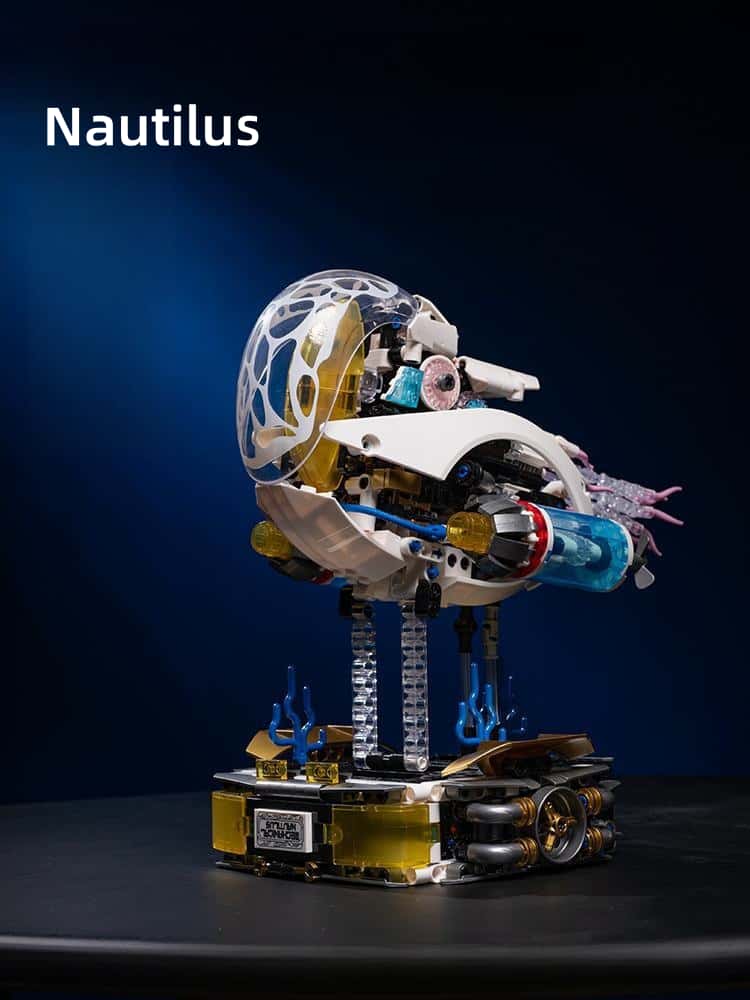 Mechanical Nautilus Building Blocks Marine Life 6 to 12 Years Old Children's Educational Assembly Electric Toy Boy Gift