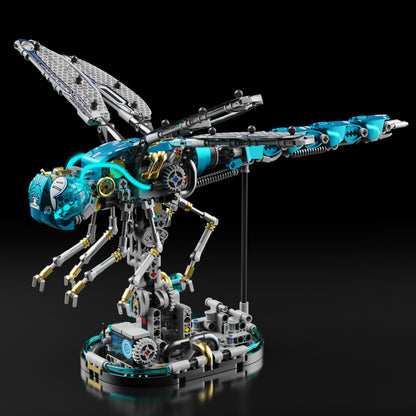 Mechanical dragonfly building blocks new steampunk dragonfly assembly toy model desktop ornaments boy gift