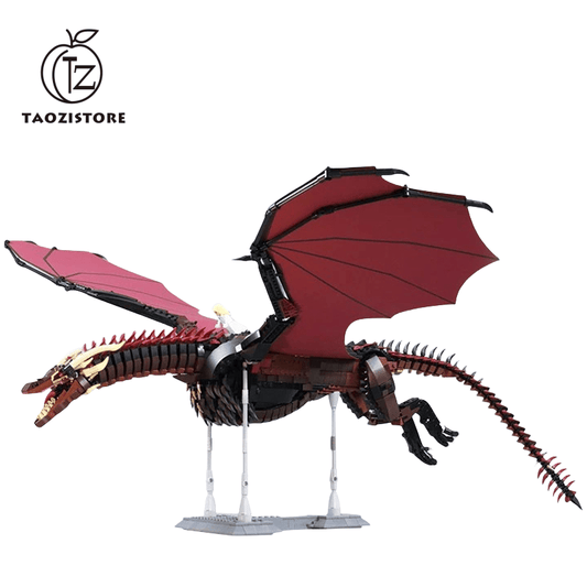 Ninjago Dragon Building Blocks Flame Dragon Model Boys High Difficulty Assembling Flying Dragon Children's Toy Gift