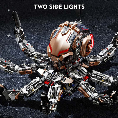 Mechanical octopus building blocks new steampunk assembly toy model desktop ornaments boy gift