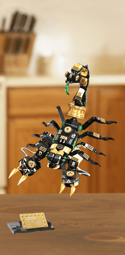 Steampunk giant claws scorpion building blocks mechanical gear model ornaments toys