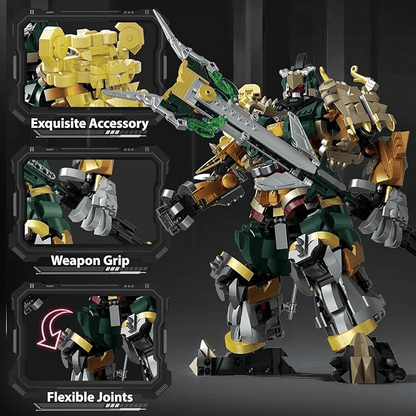 Mecha Robot Building Blocks 70167, Warrior Mech Model Kits for Adults, STEM Cool Display Model with Movable Joints, Action Figures Ideal Gifts for Boys, Men, Kids Aged 8,9,10,11+(1640PCS)