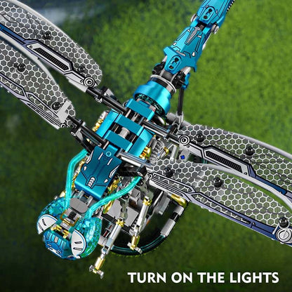 Mechanical dragonfly building blocks new steampunk dragonfly assembly toy model desktop ornaments boy gift