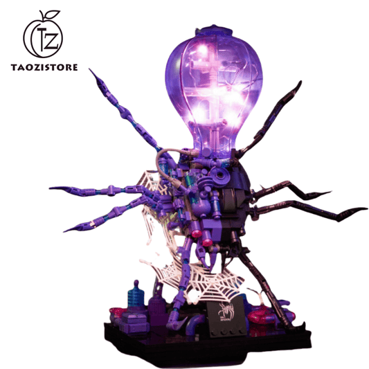 Mechanical spider light version spider puzzle small particle assembly building blocks science and education assembly toy gift