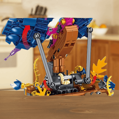 Mechanical animal electroplating building block toys children's assembly trendy play gifts suitable for boys and girls holiday gifts