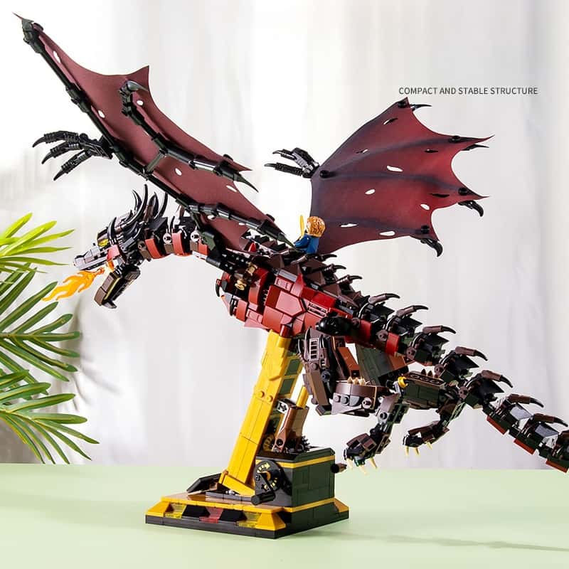 Dinosaur building blocks Ninjago assembly toy giant fire dragon boy 8-12 years old gift