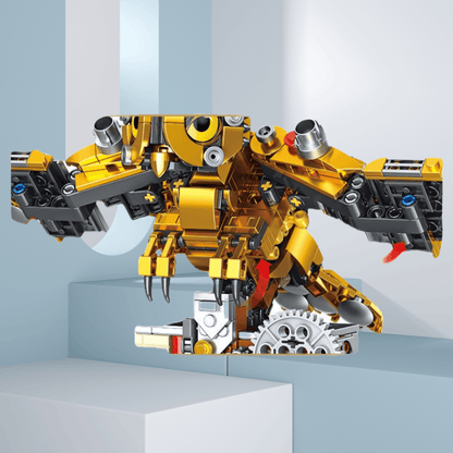 Mechanical animal electroplating building block toys children's assembly trendy play gifts suitable for boys and girls holiday gifts