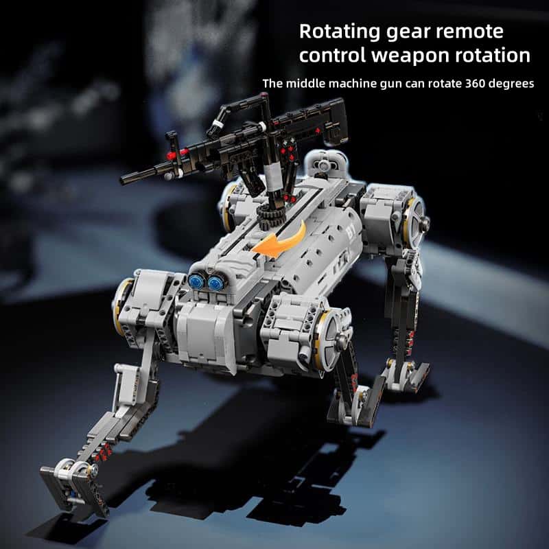 New unmanned robot dog military weapon children's educational building block toys boy's holiday gift