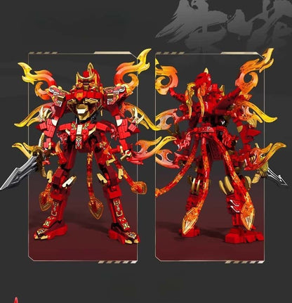 Ninjago building blocks mythical beast Suzaku Sacred Armor Chinese style mecha model suitable for boys and girls to collect gifts [a set of building blocks to create two forms]