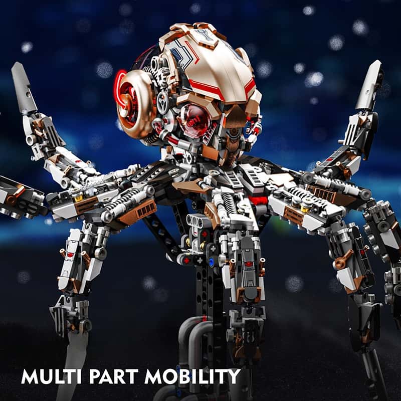 Mechanical octopus building blocks new steampunk assembly toy model desktop ornaments boy gift