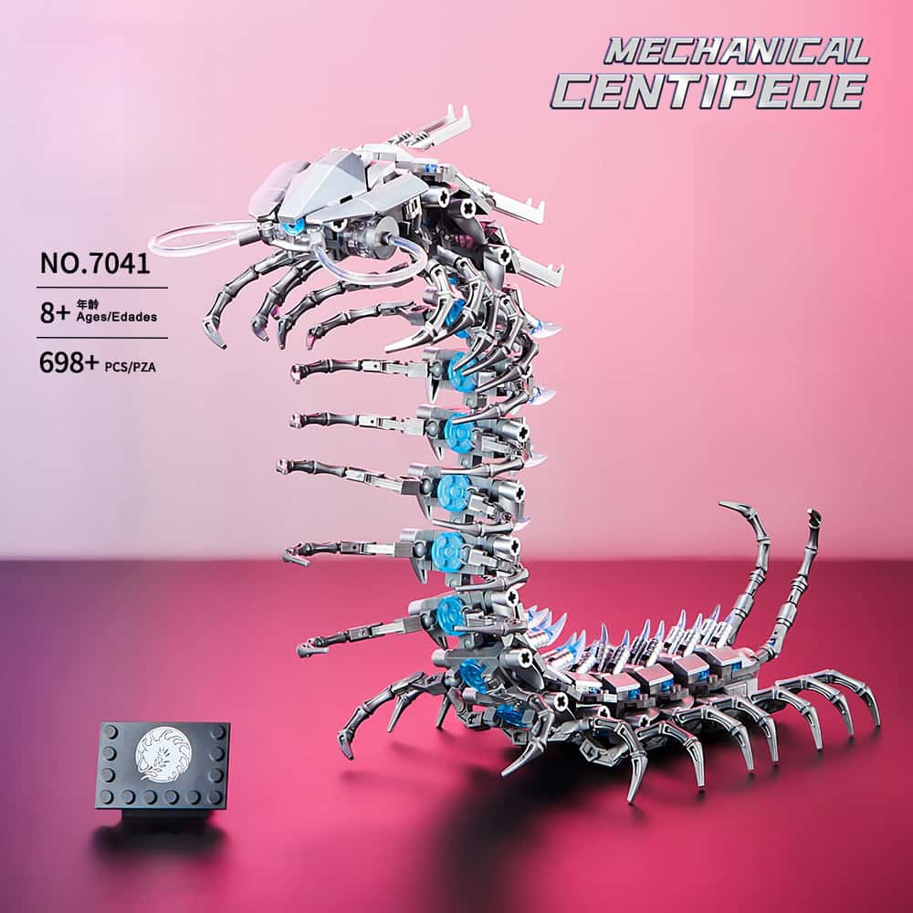 Mechanical centipede light version spider puzzle small particle assembly building blocks science and education assembly toy gift