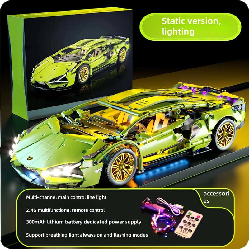 Adult building block supercar | Rambo remote control model | Upgrade power system |