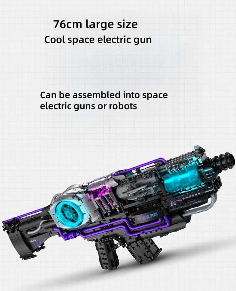 New black technology building block gun, continuous firing variable robot, children's boy educational assembly toy gift
