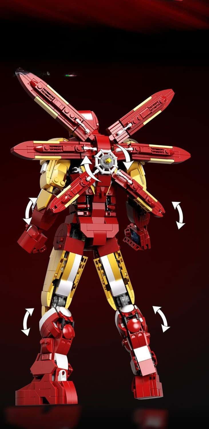 Large Iron Man Mark mecha building block model boy children's educational assembly