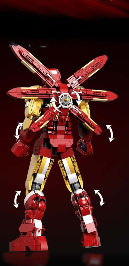 Large Iron Man Mark mecha building block model boy children's educational assembly
