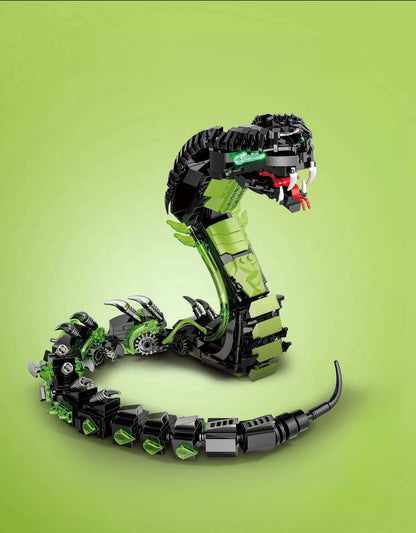 Mechanical Cobra Light Edition Educational Small Particle Assembly Building Blocks Science Education Assembly Toy Gift