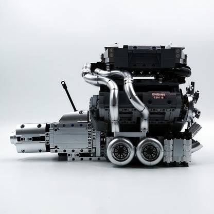 STEM technology assembly | W16 engine model | Electric dynamic version | Mechanical structure teaching toys | Suitable for teenagers and adults